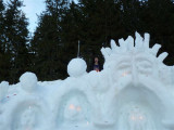 scultures animation à le fête de le neige