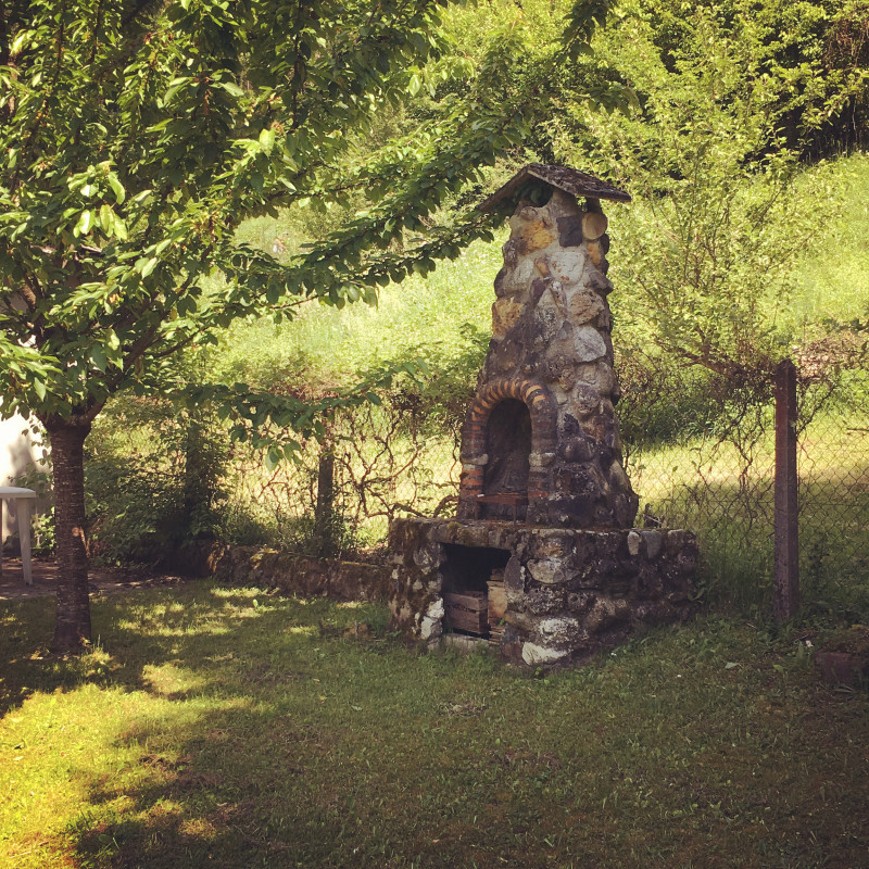 Barbecue dans le jardin